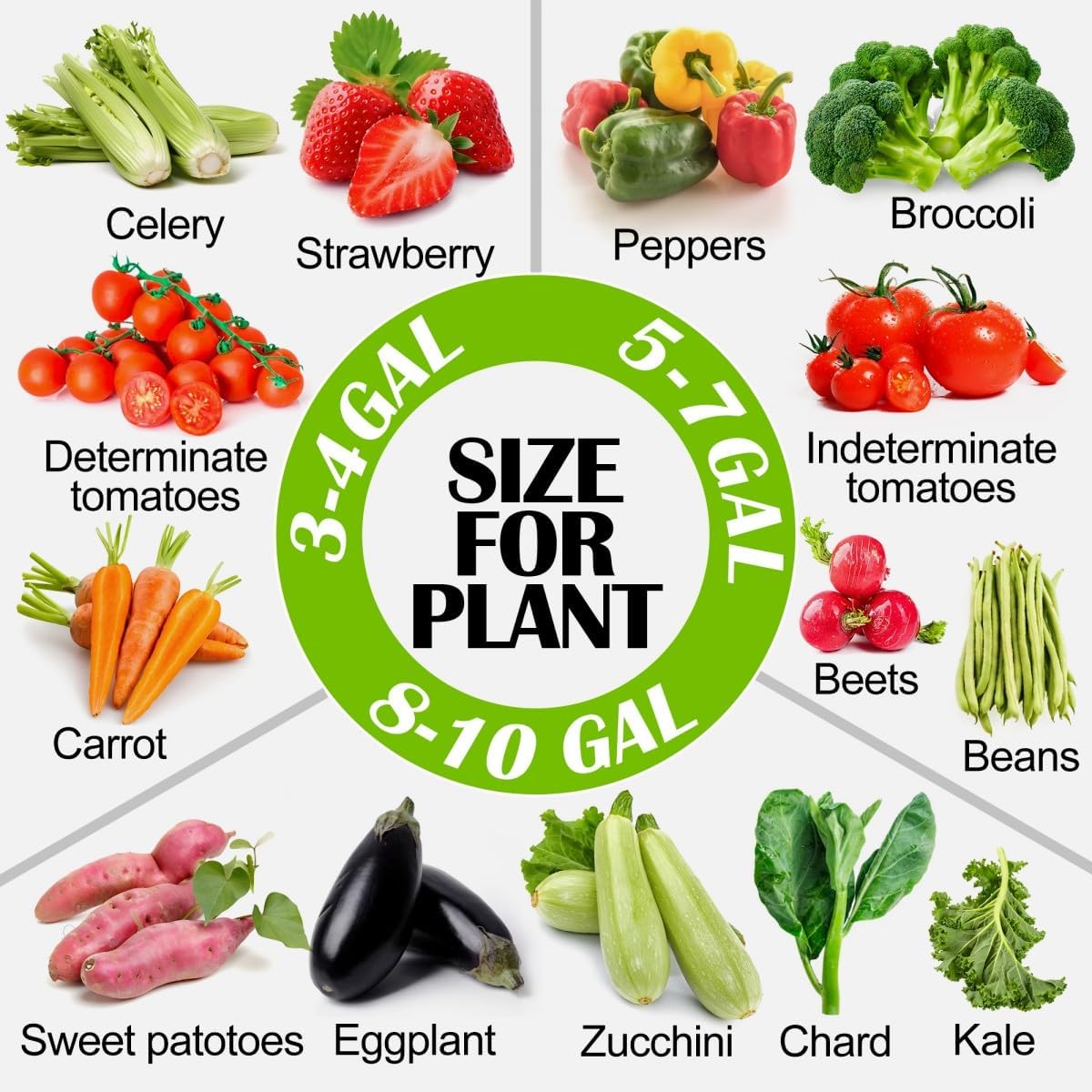 5 Gallon Grow Bags 6 Pack,Fabric Pots 5 Gallon for Healthy Plant Growth - Durable and Reusable Garden Bags to Grow Vegetables,Fruits,and Flowers - Image 5