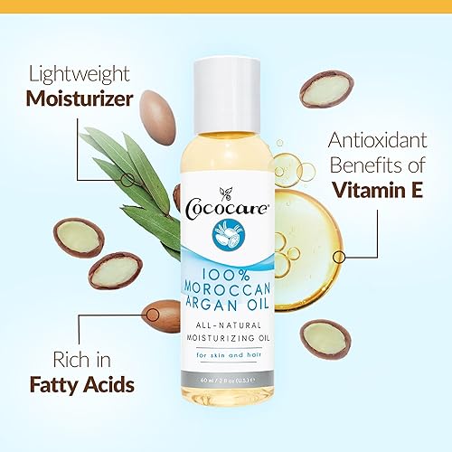 Miniatura 3 de Cococare Aceite de argán marroquí – Crema hidratante para pestañas y piel, aceite de argán natural, 2 onzas líquidas (paquete de 2)