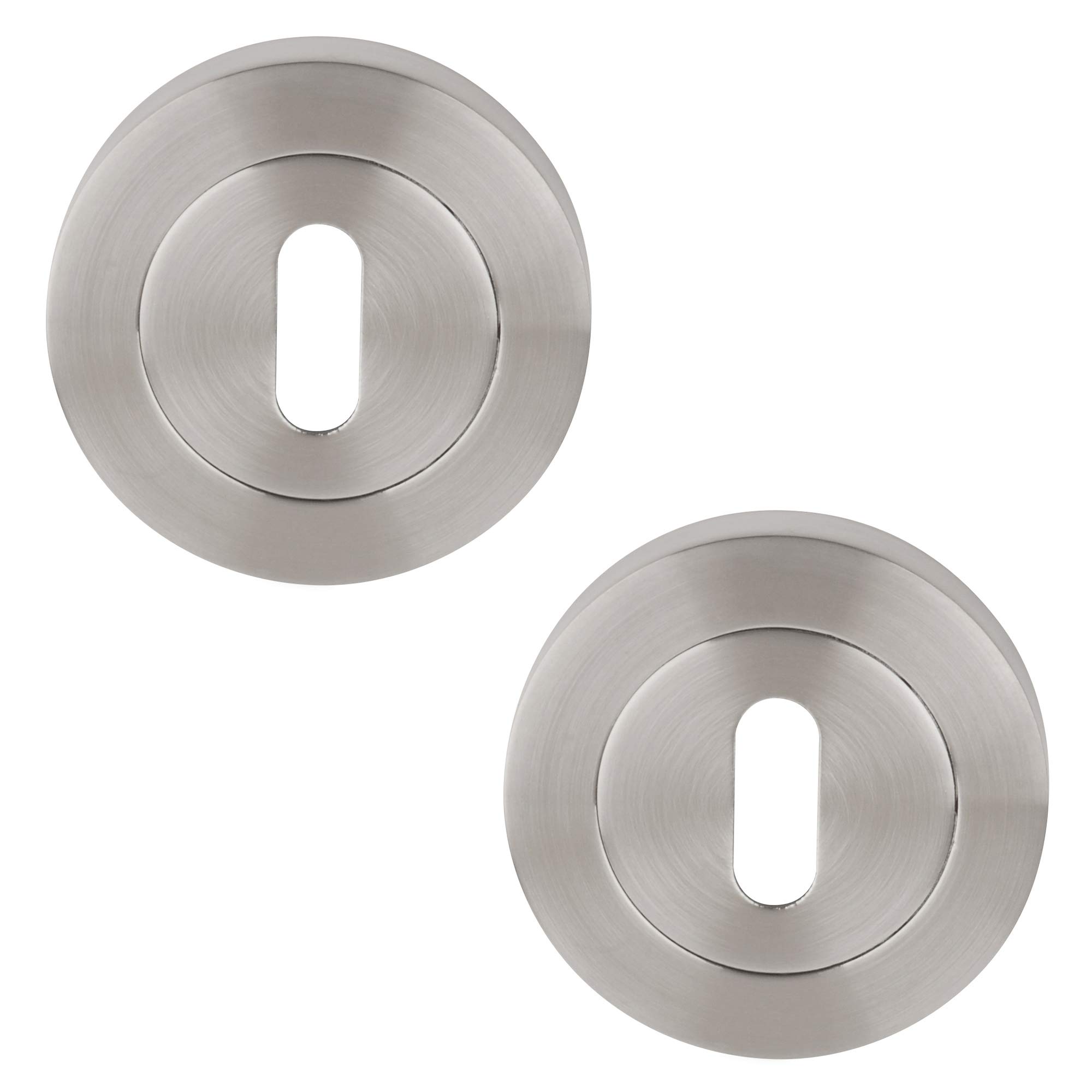 Excel Architectural DH3641 Round Keyhole Escutcheon Set, Satin Chrome