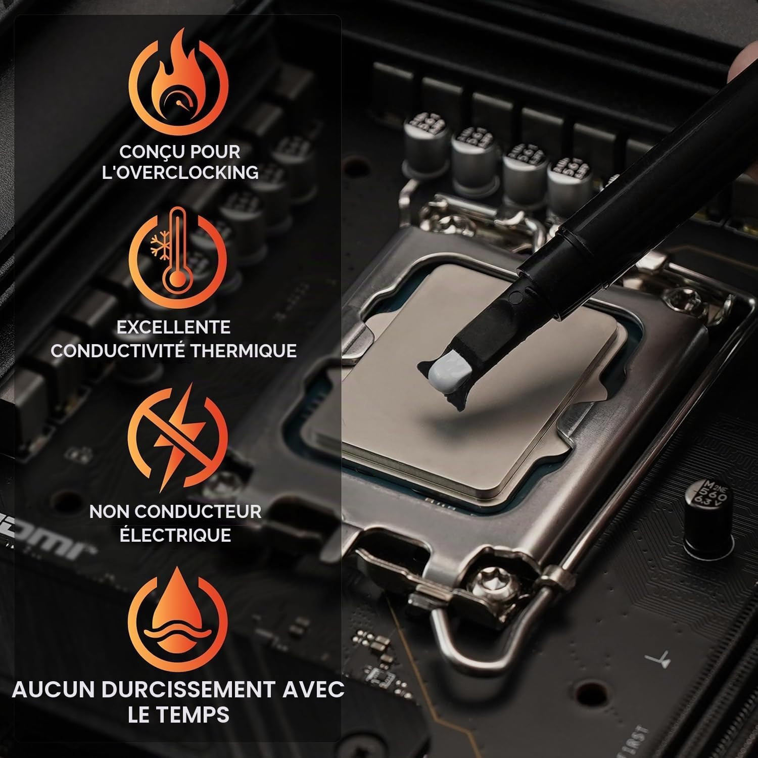 Thermal Grizzly Kryonaut pâte thermique 1g refroidissement processeur carte graphique