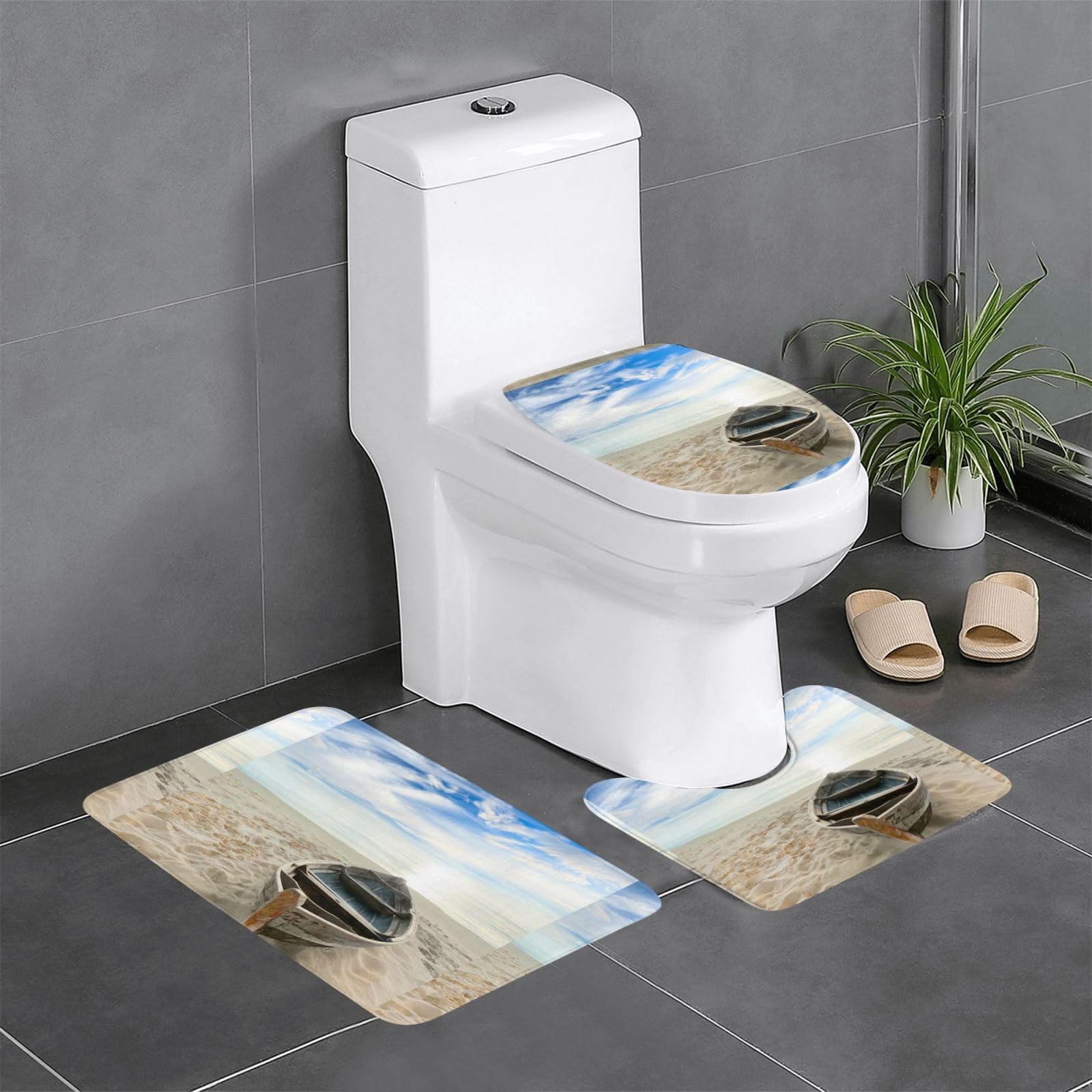 Tapis de sol antidérapants flanelle 61x40.6cm pour cuisine et salle de bain