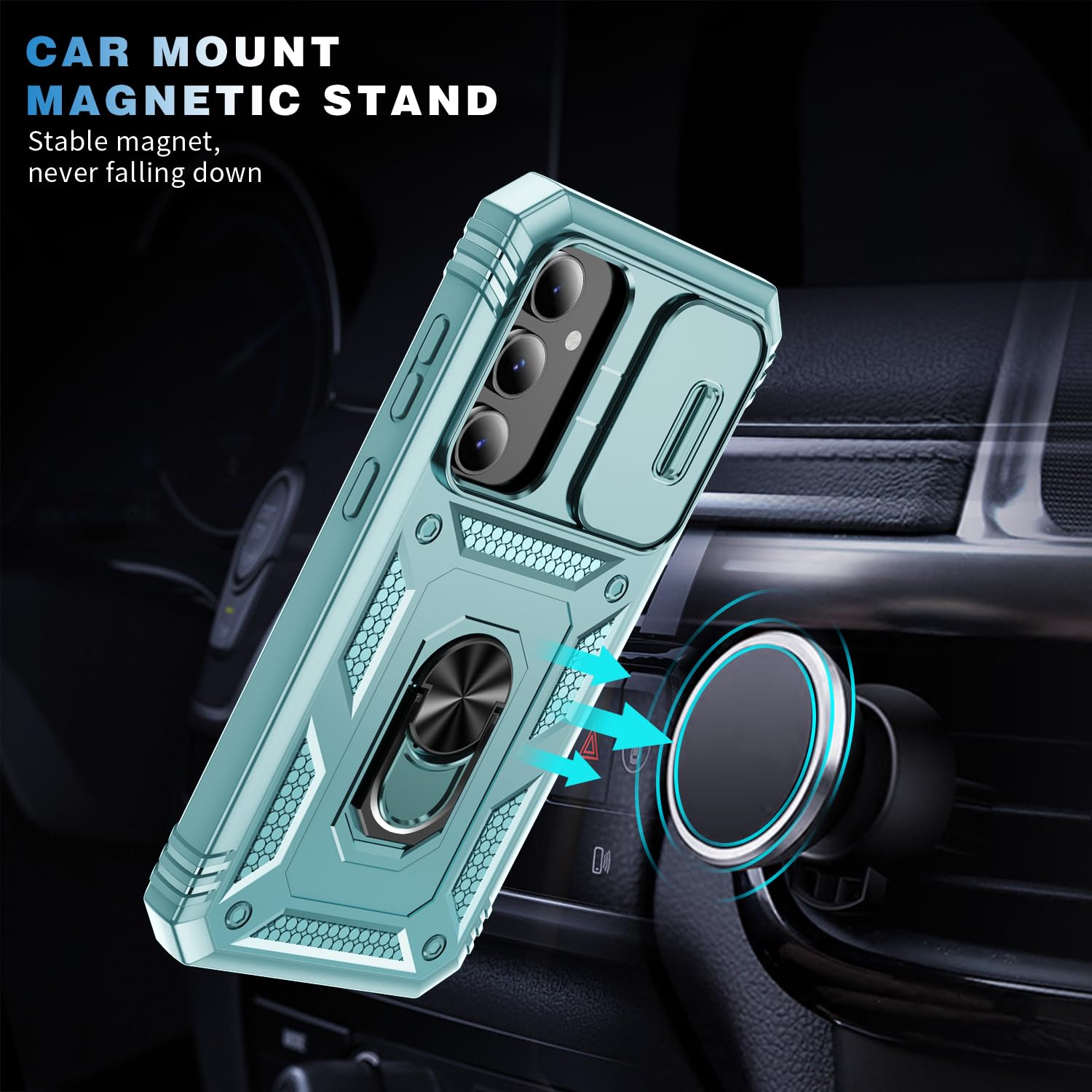 Amazon | PASNEW Samsung Galaxy XXX対応 ミリタリーヘビーデューティー保護 カメラレンズスライドカバー  内蔵360°リングキックスタンド 車用磁気ホルダー電話 XXX用 6.4インチ グリーン | 携帯電話・スマートフォンアクセサリ 通販