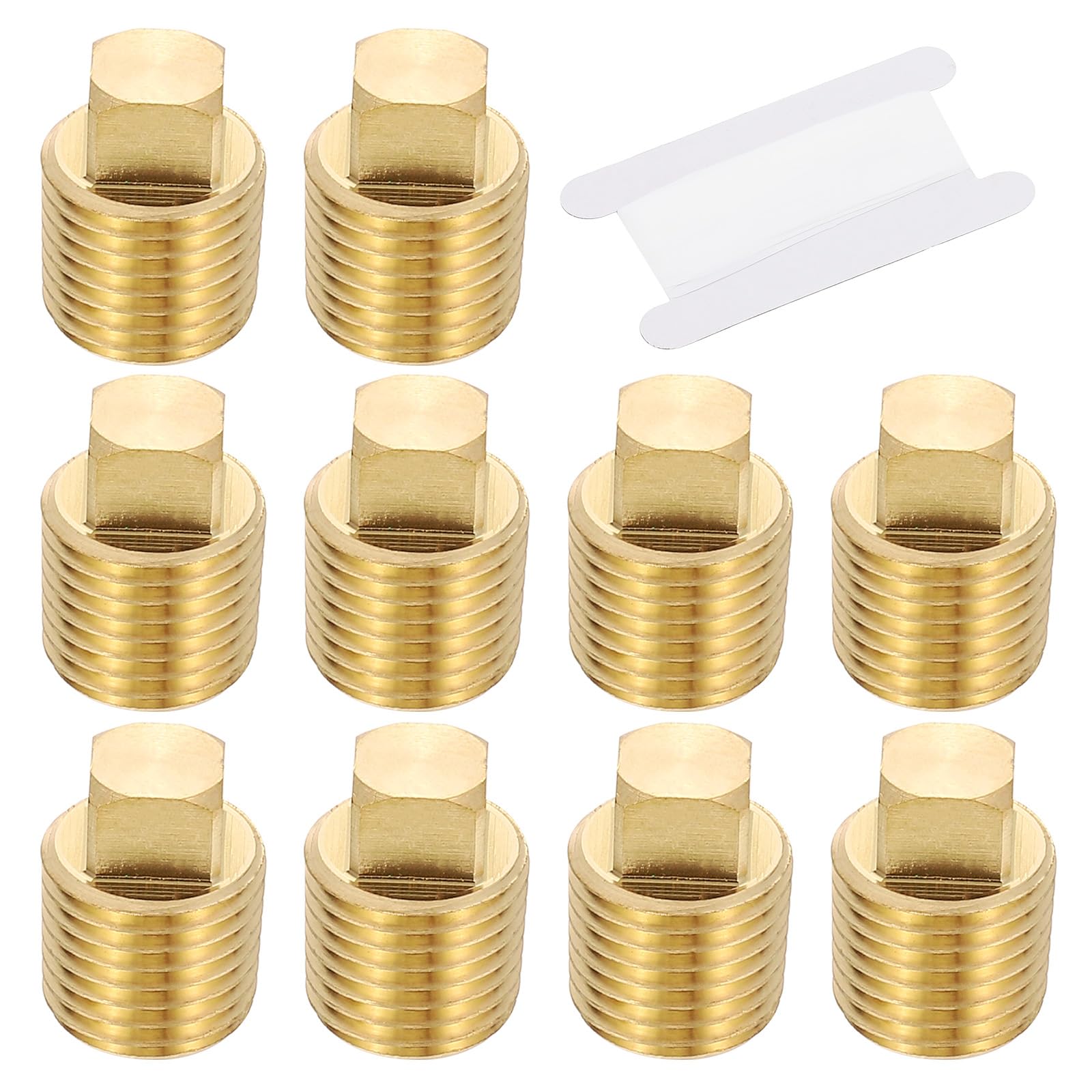 Tapones de latón 1/4" NPT PATIKIL para eliminar fugas de agua y sellar roscas con teflón