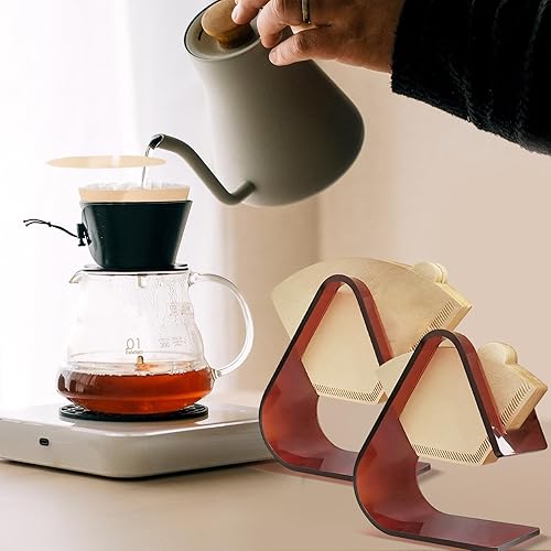 Miniatura 2 de Paquete de 2 soportes de filtro de café acrílicos lujosamente pulidos de 0.197 pulgadas de grosor (aptos para todos los tamaños), soporte para