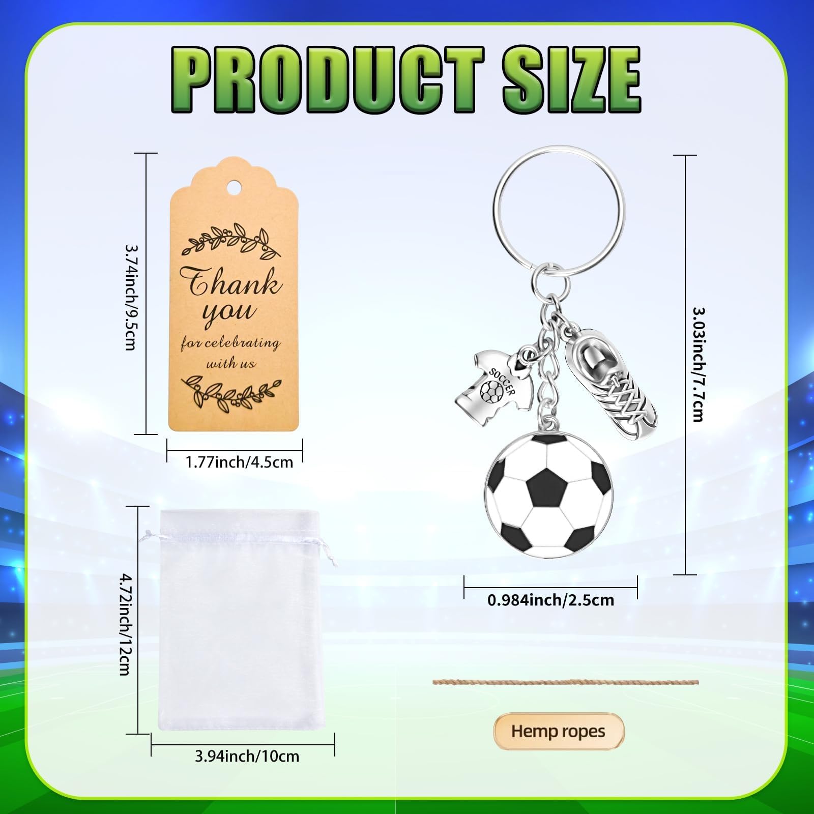 Portachiavi Calcio Metallici Argento 10 Pezzi Ciondolo Zaino Accessori Souvenir Sportivi