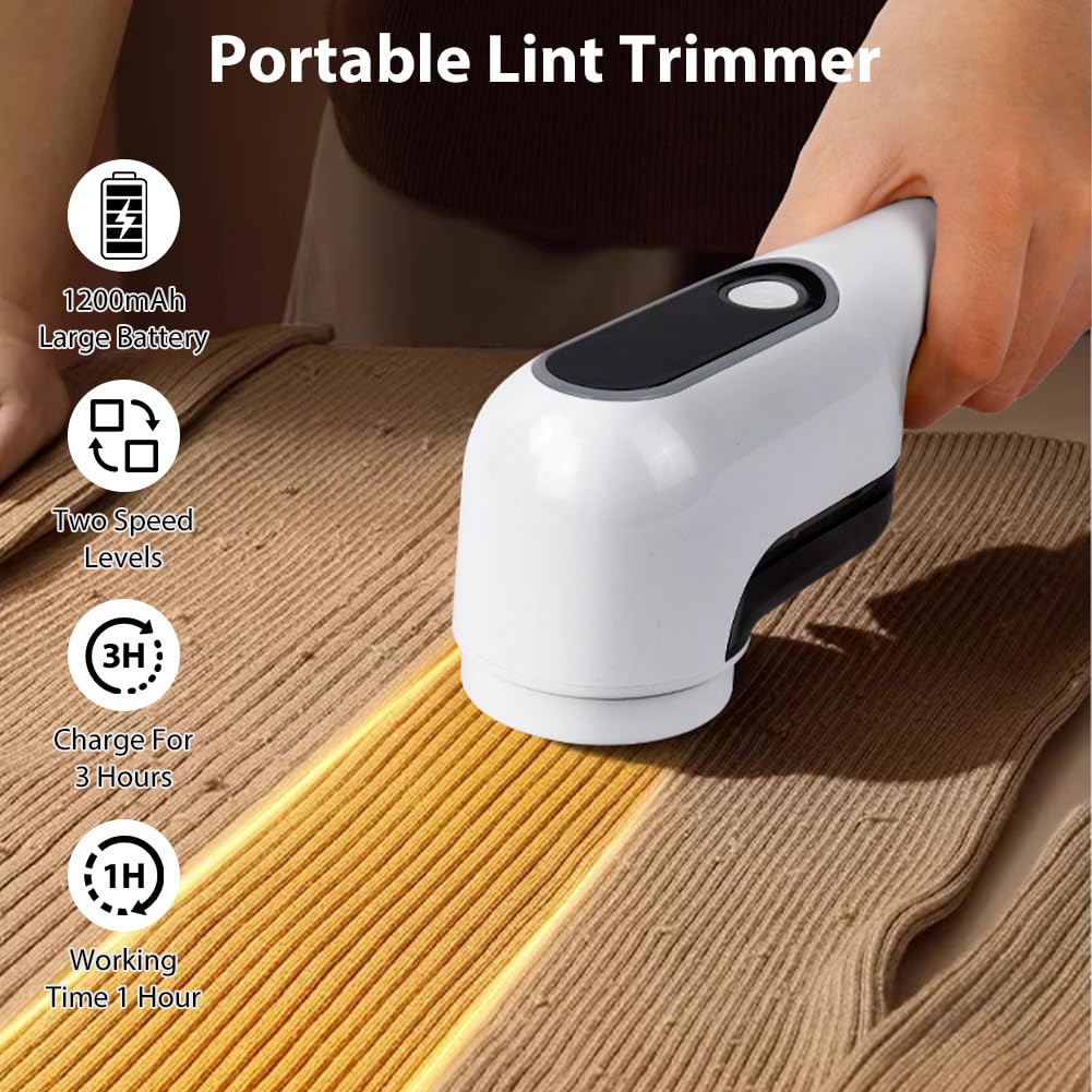 Levapelucchi Elettrico Ricaricabile USB | 2 Velocità | Display LED | Per Vestiti E Divani - Foto 9