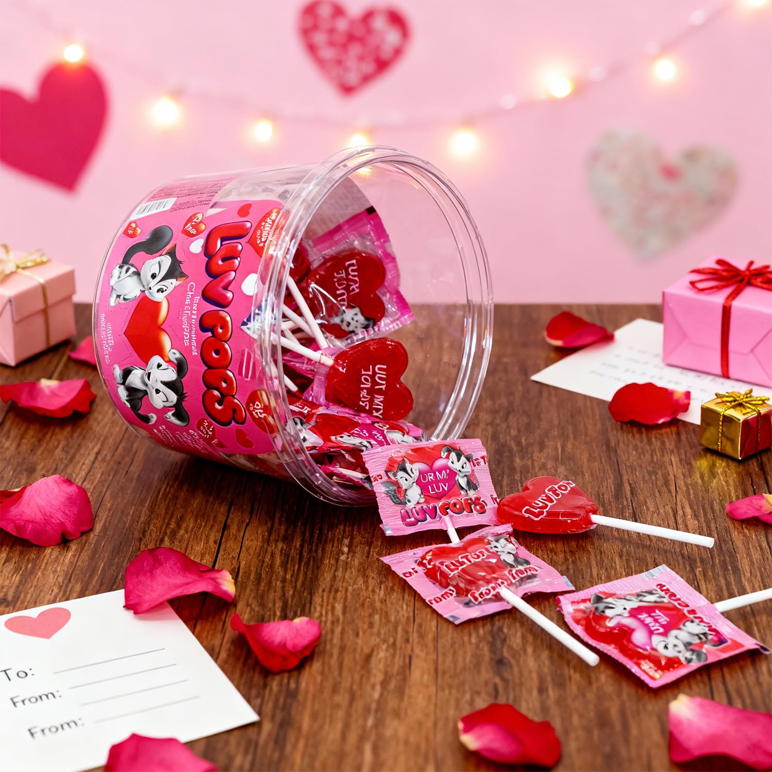 Amazon.com: Adams & Brooks Luv Pops Cherry Flavored Lollipops