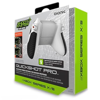 Bionik Quickshot Pro For Xbox Series X/S Custom Grip and Dual Trigger locks for Faster Shots and Improved Gameplay
