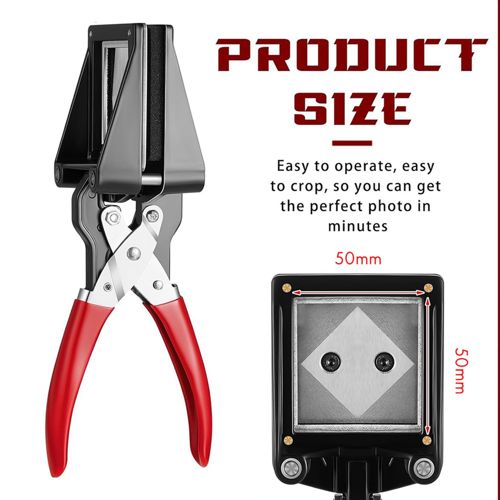 1 PCS Handheld Passport Photo Cutter Noir Métal Photo ID Die Cutter Punch Photo Cutter Papier pour Bureau Famille
