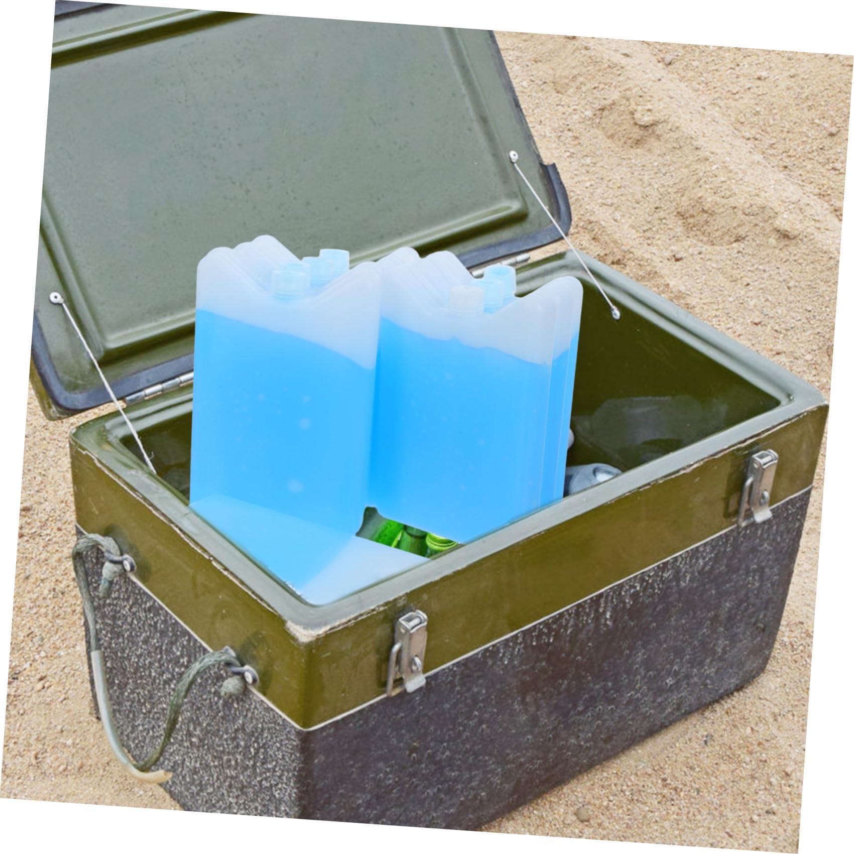 BESTOYARD 8 Stück Kühlakkus für Camping Kühlbox 200ml aus Hdpe und Absorbent Resin mit Schneller Kühlung und Praktischem Design für Outdoor Angeln und Lunchboxen