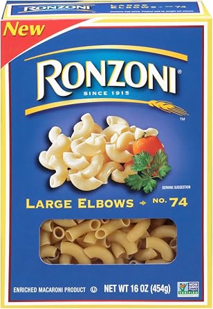 Ronzoni Large Elbows, 16 oz Pack of 12