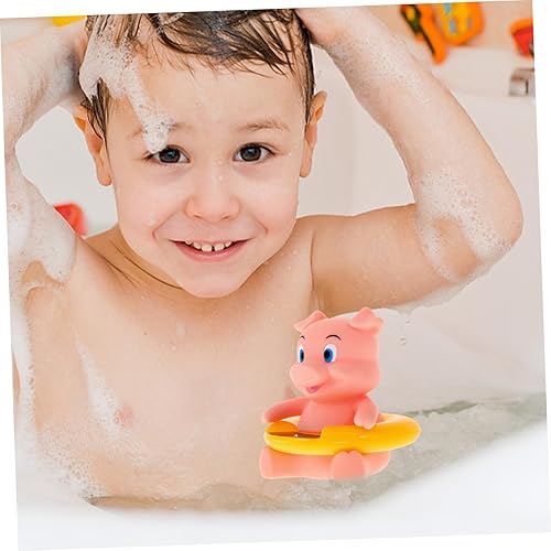Miniatura 5 de YARNOW 1 termómetro de baño de animales de dibujos animados para diversión piscina flotante para bañeras, spas y piscinas, medidor de temperatura