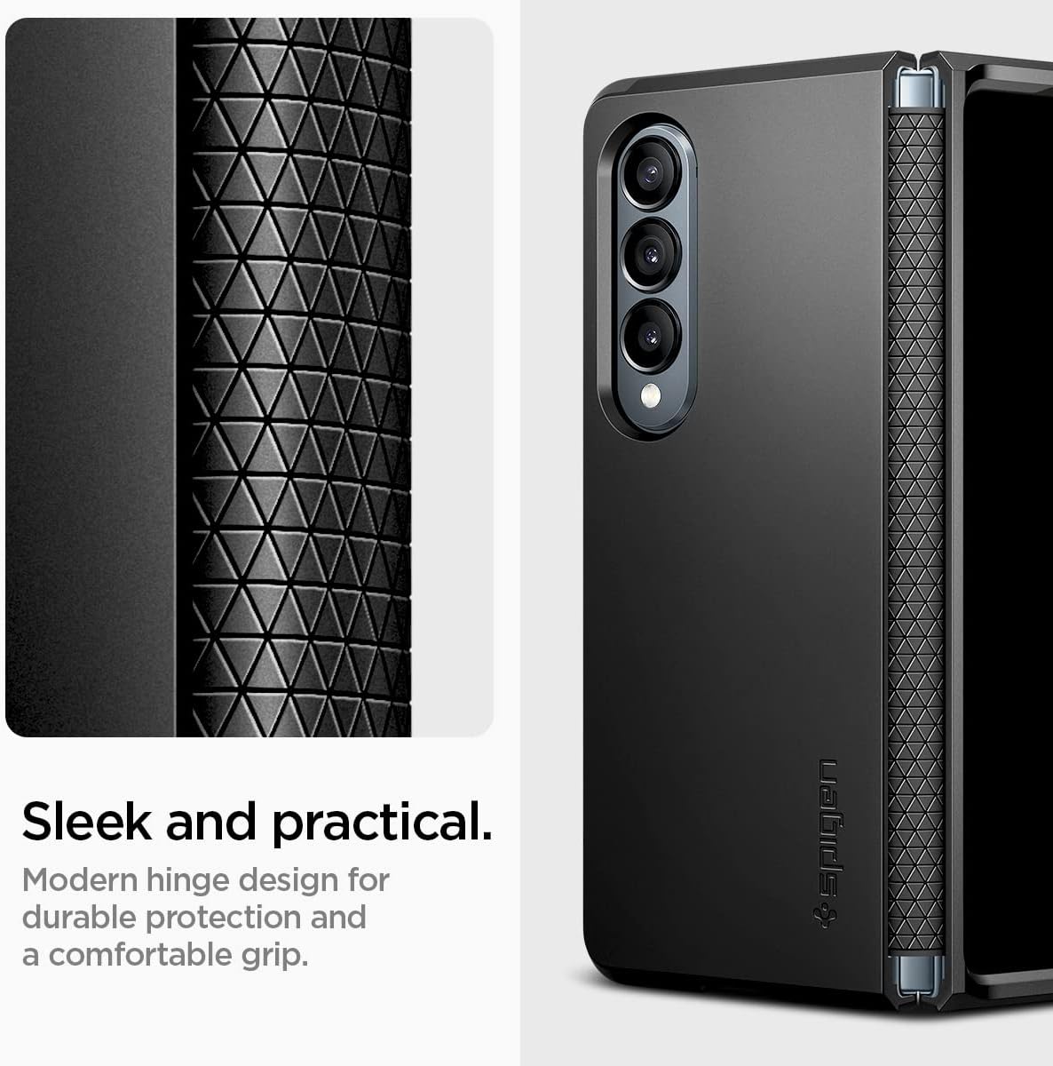 Spigen Tough Armor [Hinge Protection] Designed for Galaxy Z Fold 4 Case (2022) - Black