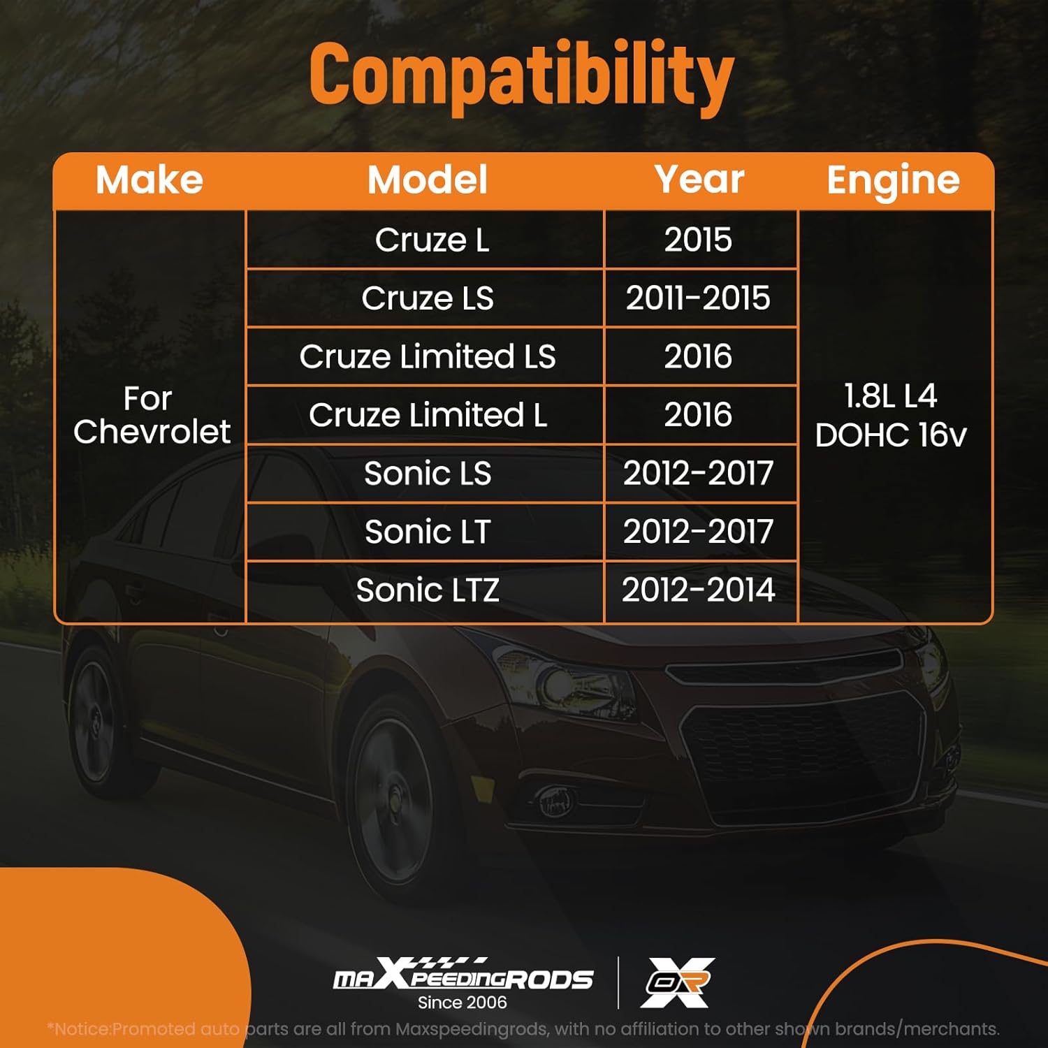 maXpeedingrods Engine Cylinder Head Gasket Bolts Set & Intake Exhaust Valves Kit for Chevy Cruze 2011-2016 Sonic 2012-2017 1.8L L4 DOHC 16v, Replaces HGS345, HS26516PT-1, 55569450