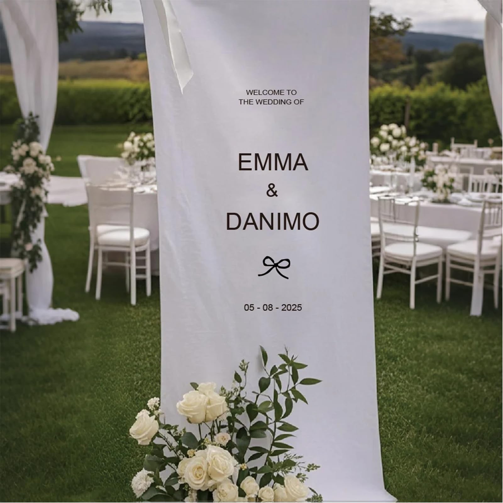 Cartello Benvenuto Matrimonio Personalizzato Con Foto E Nome - Pannello In Schiuma Rigida 60x40 Cm - Decorazione Da Cavalletto - 6