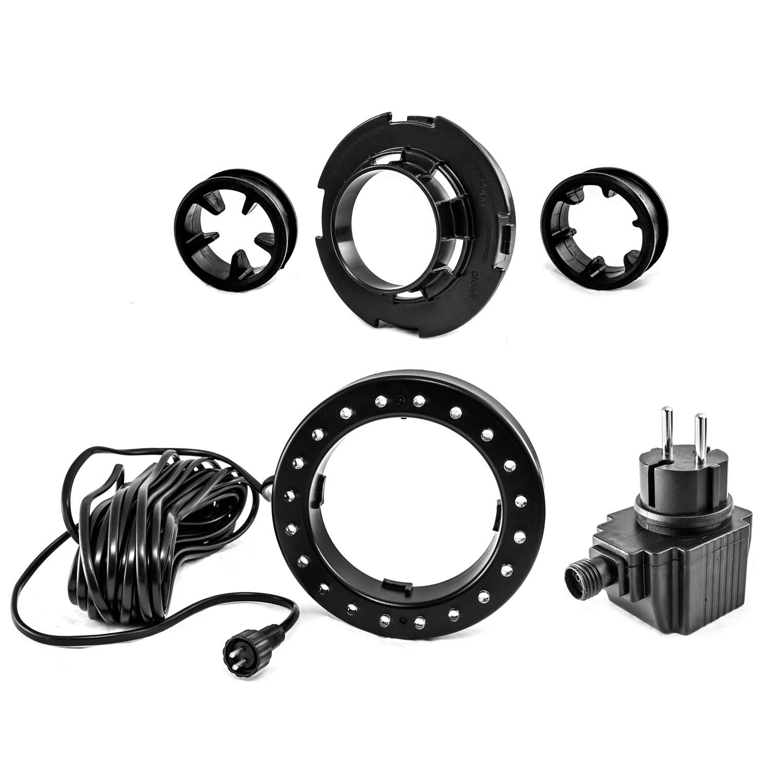 CLGarden Fontänenbeleuchtung LED Ring LEDR20 Beleuchtung für Fontäne Schaumsprudler Wasserspiel Springbrunnen Pumpe