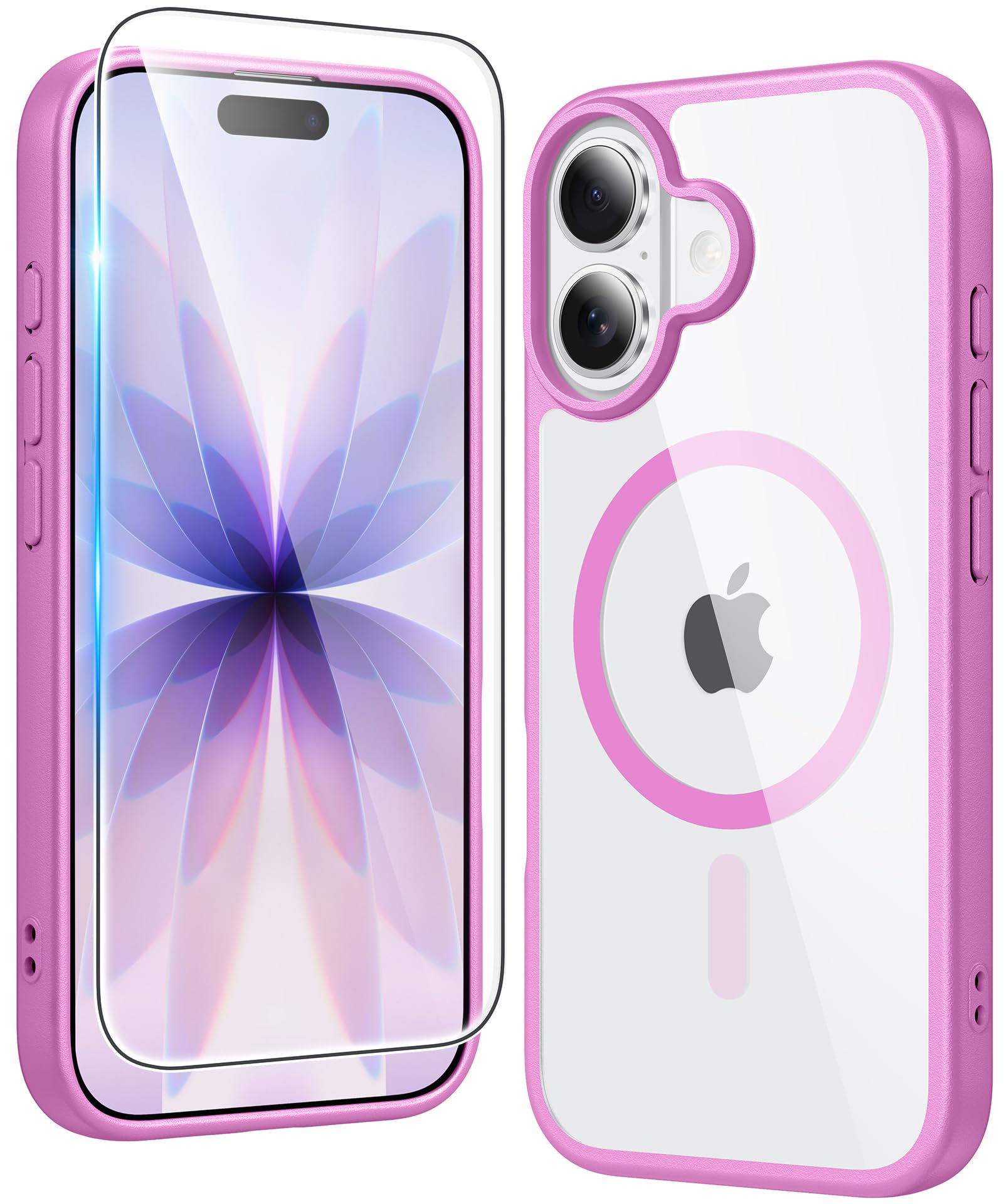 FNTCASE for iPhone 17 Phone Case Compatible with Magsafe Clear Phonecase | Screen Protector, Military Grade Drop Protection, Slim Magnetic Phone Cases, Shockproof Bumper, Transparent Cell Cover