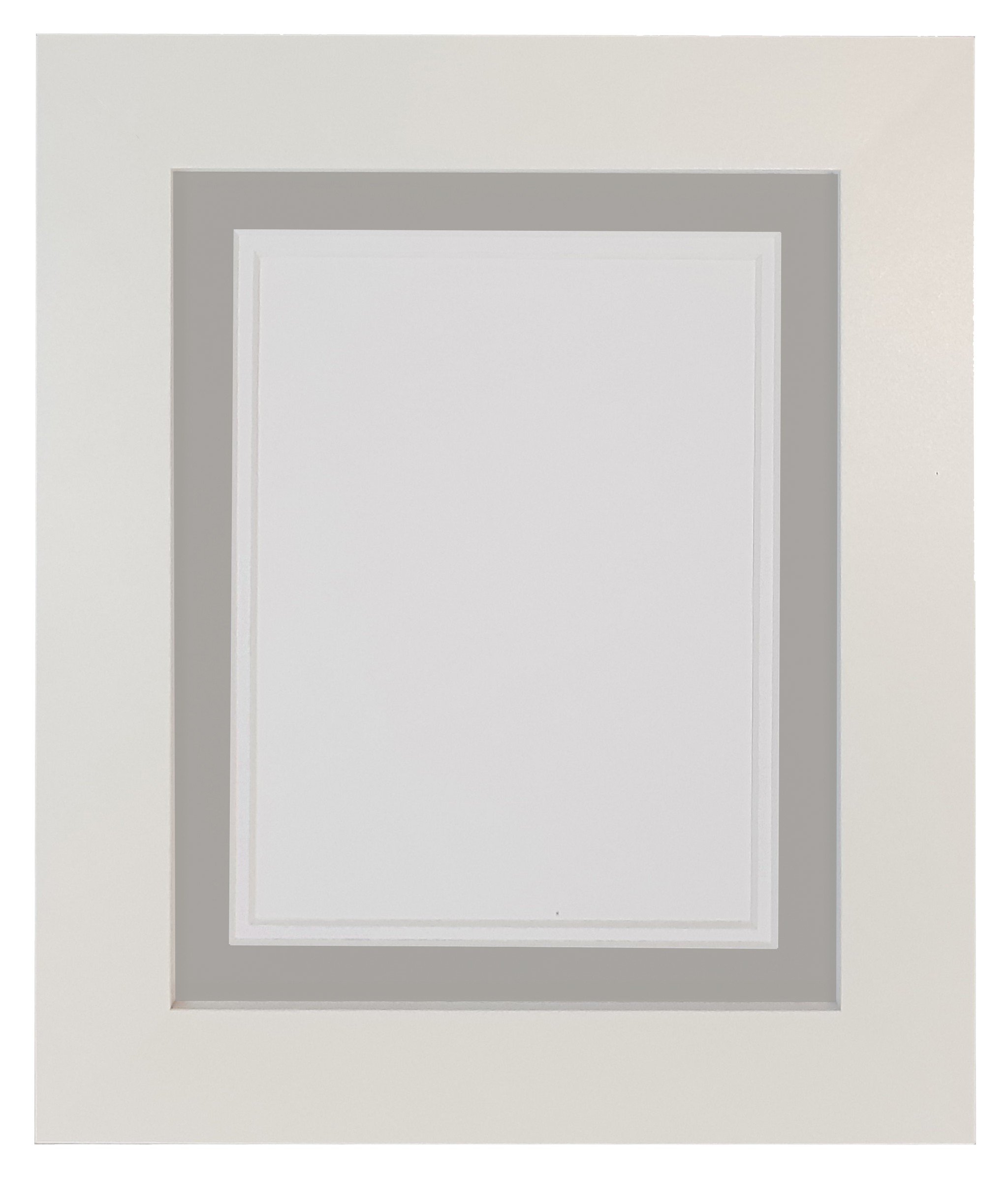 Metro White Photo Picture Poster Frame with Dark Grey on White Double Mount 20 x 16 for Image Size 16 x 12 inch โ image 1
