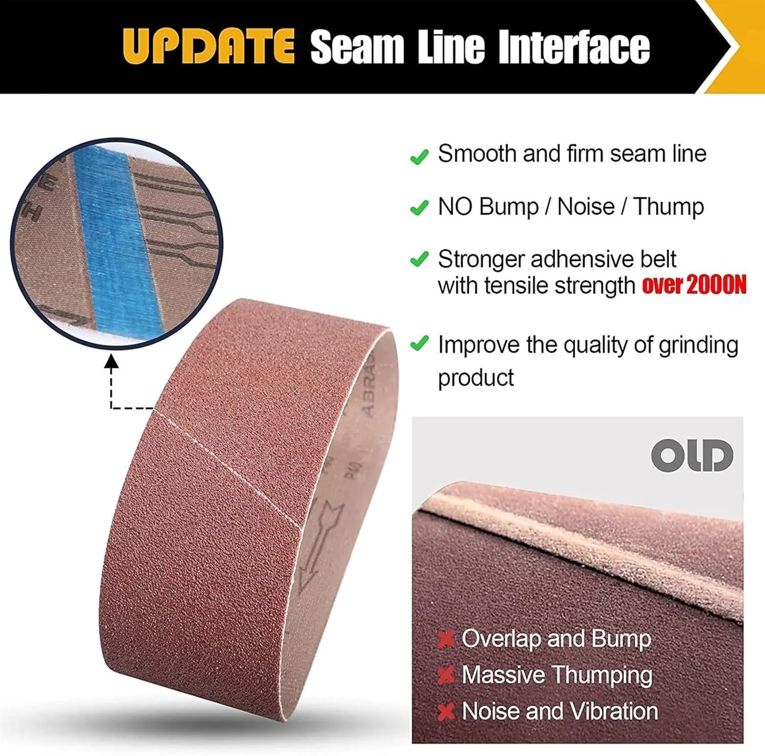 Juego de 10 bandas de lijado de 100 x 610 mm, grano 40 400, perfecto para afilar madera y metal, bandas abrasivas para lijadora de banda, grano de pulido