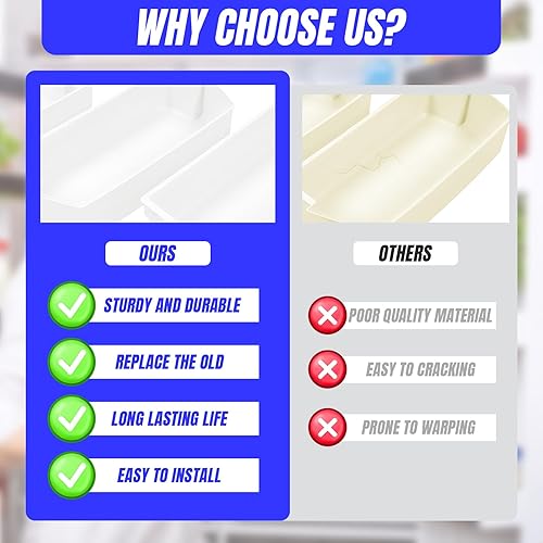 Miniatura 5 de Kojem 2187172 - Estante de repuesto para puerta de refrigerador, compatible con la mayoría de los modelos Roper, Kitchenaid, Kirkland y Whirlpool