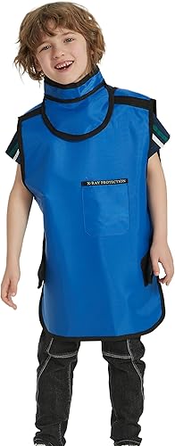 Miniatura 26 de SHINRAY Delantal de plomo de rayos X de 0.5mmpb para rayos X con cuello de escudo tiroideo, bata de plomo, escudo de rayos X dental..