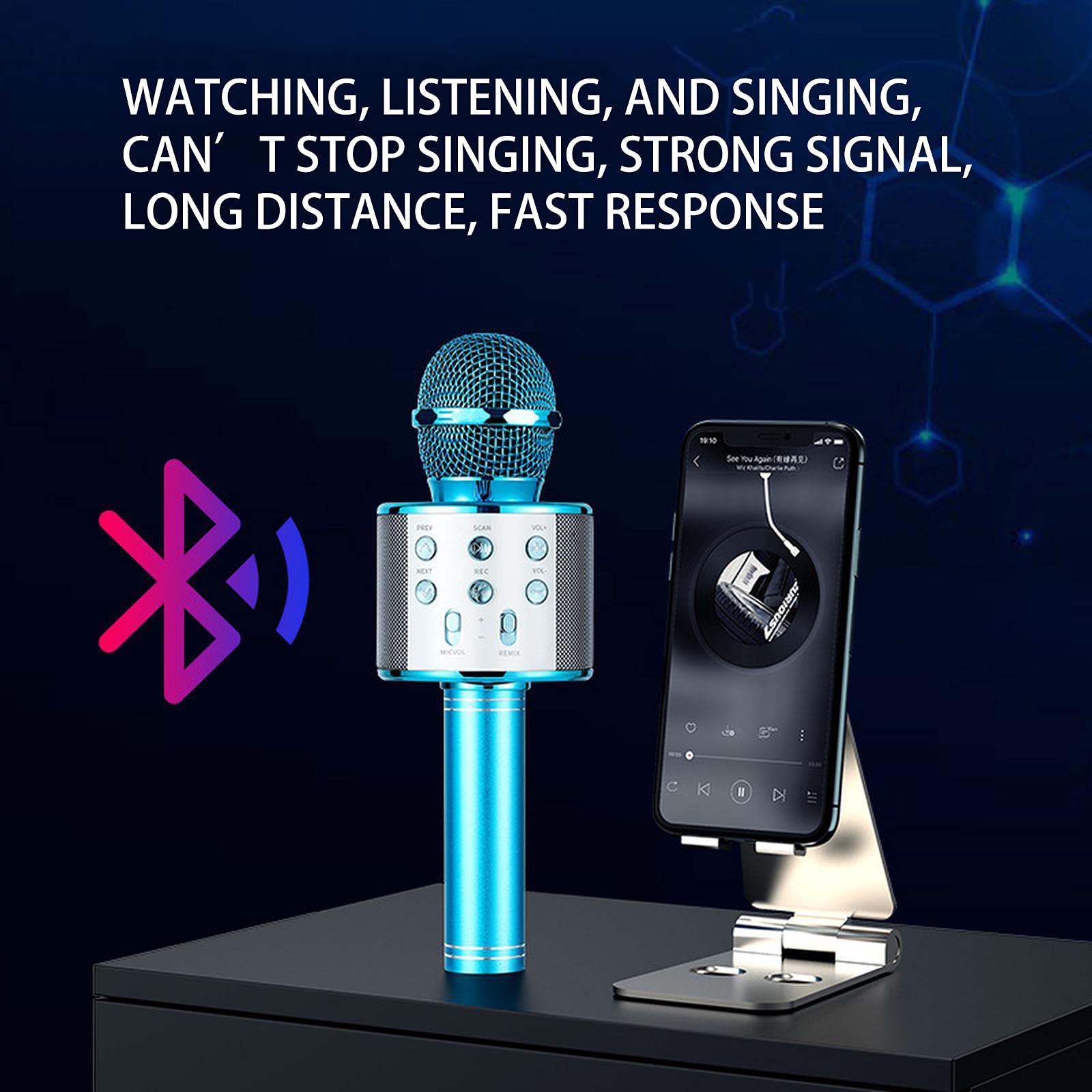 Amazon.co.jp: カラオケマイク ワイヤレスマイク bluetoothマイク 変音