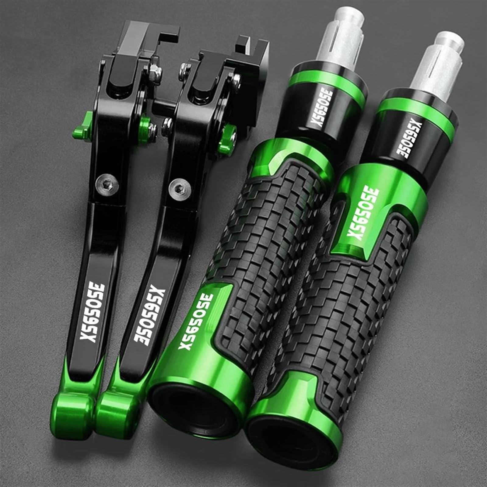 VTAIEX Motorbike Accessories for Y-AMAHA XS650SE Xs650se XS 650 SE 1977 1978 1979 1980 1981 1982 1983 Hand Grips Handlebar Ends Motorcycle Brake Clutch Levers(Green)