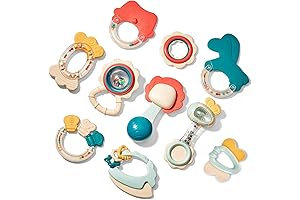 Teether Rattles for Babies 6-12 Months: Comforting companions for teething infants