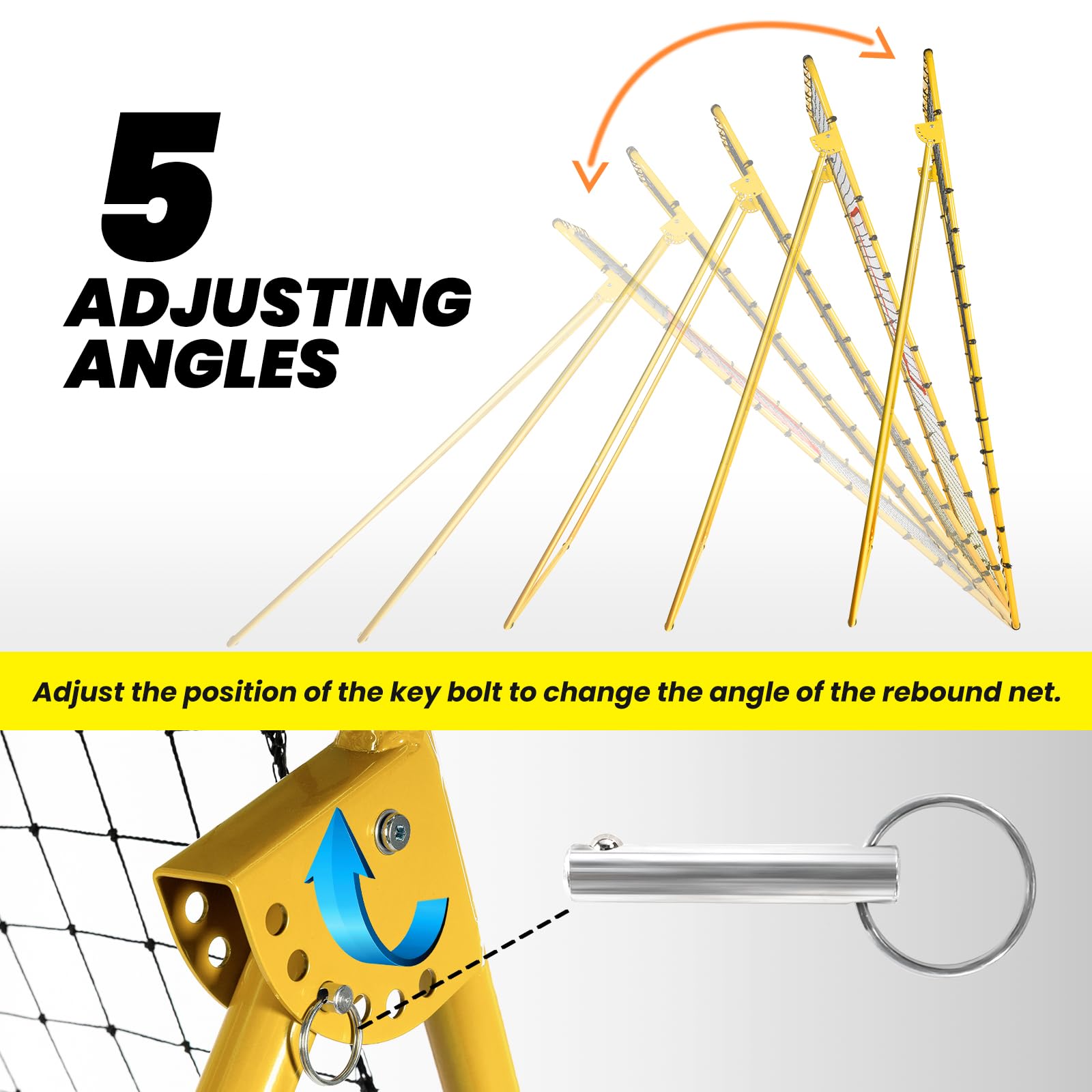 Volleyball Rebounder Netz 4x7 ft: Training mit PE-Metall. Robust, portabel & einfach aufzubauen. Perfekt für sportliche Übungen zu Hause oder im Garten. Fördert Technik und Kondition zuverlässig.