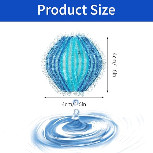Miniatura 2 de Removedor de pelo de mascotas para lavandería, 12 unidades no tóxicas para eliminar pelusas, bolas de lavado reutilizables, secador de pelo de