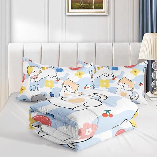 Vista 184 de CVHOUSE Juego de edredón de caballo rosa, tamaño individual, juego de ropa de cama de caballo rosa, juego de edredón suave y transpirable para niños