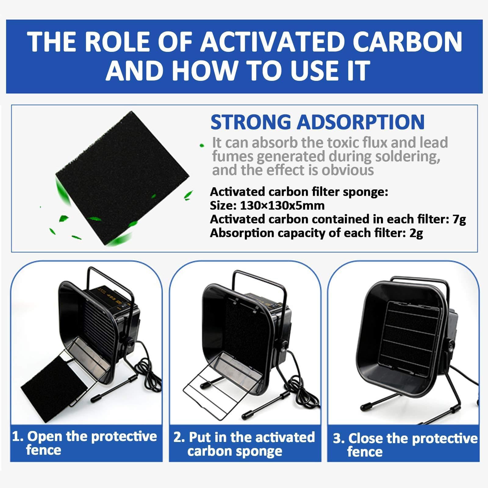 Lutownica do usuwania dymu, lutownica do usuwania dymu, prędkość wentylatora: 5200 obr./min, zmienna prędkość, wentylator 7 łopatek, do stacji lutowniczej, naprawa elektroniki