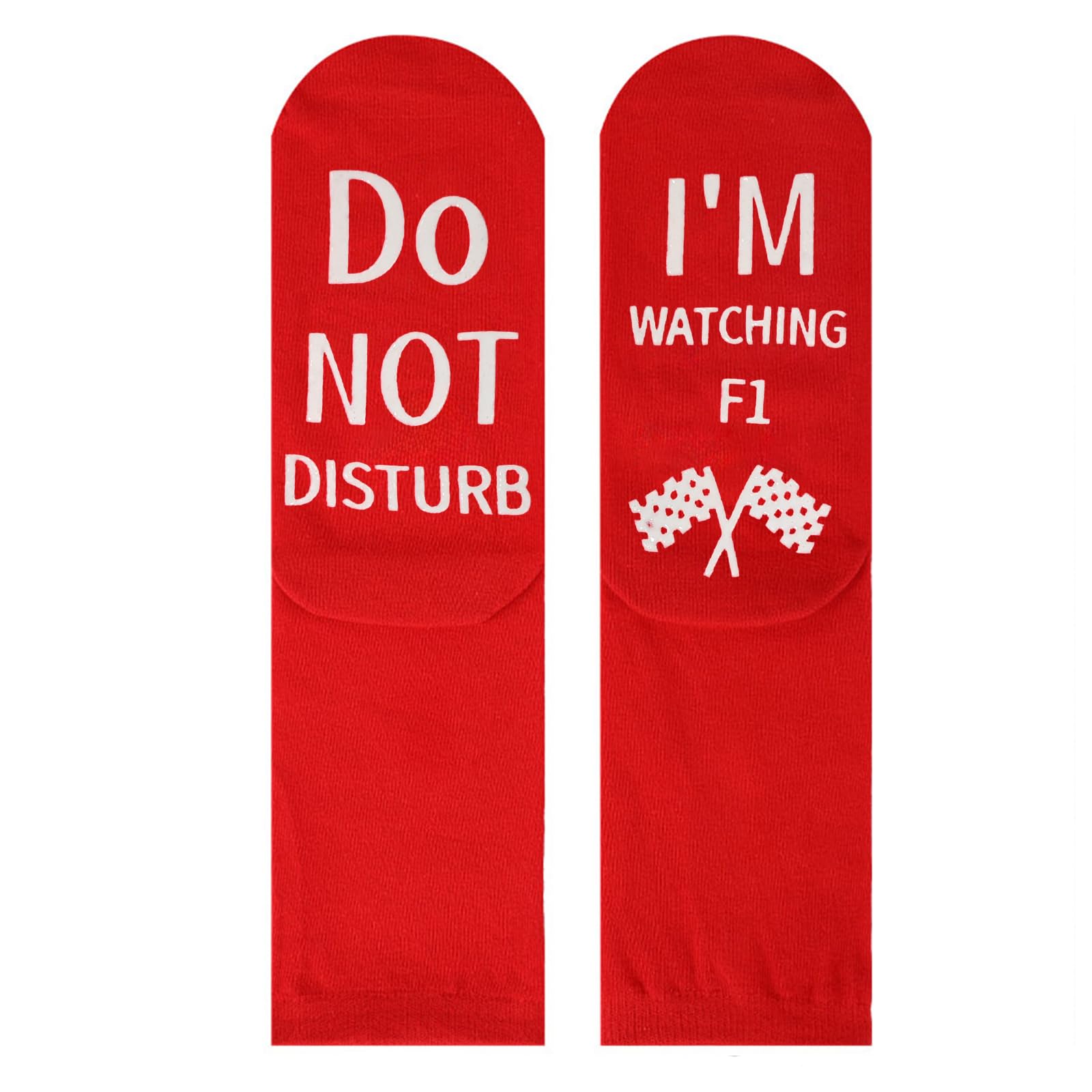 Śmieszne skarpety na prezent dla fanów F1, do Not Disturb I'm Watching F1 skarpety męskie prezent urodzinowy dla miłośnika F1 nowość wyścigi samochodowe fani prezenty