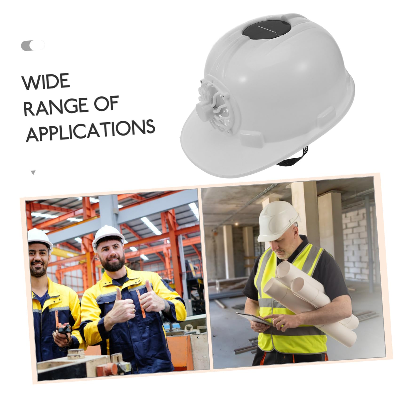 Ventilador De Casco Portátil Motorizado Protector De Cuello del Sol Revestimientos Construcción De Casco De Seguridad Ventilador De Energía Solar Faro Componente Electrónico Yellow
