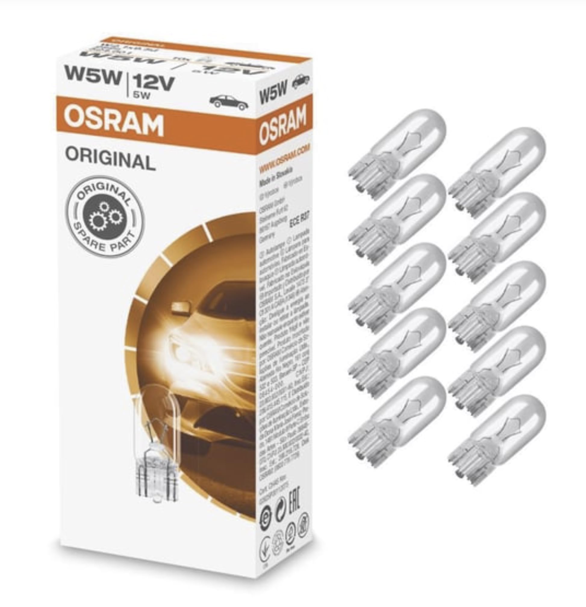 Osram 2825 Original W5W, 12V, Astuccio da 10