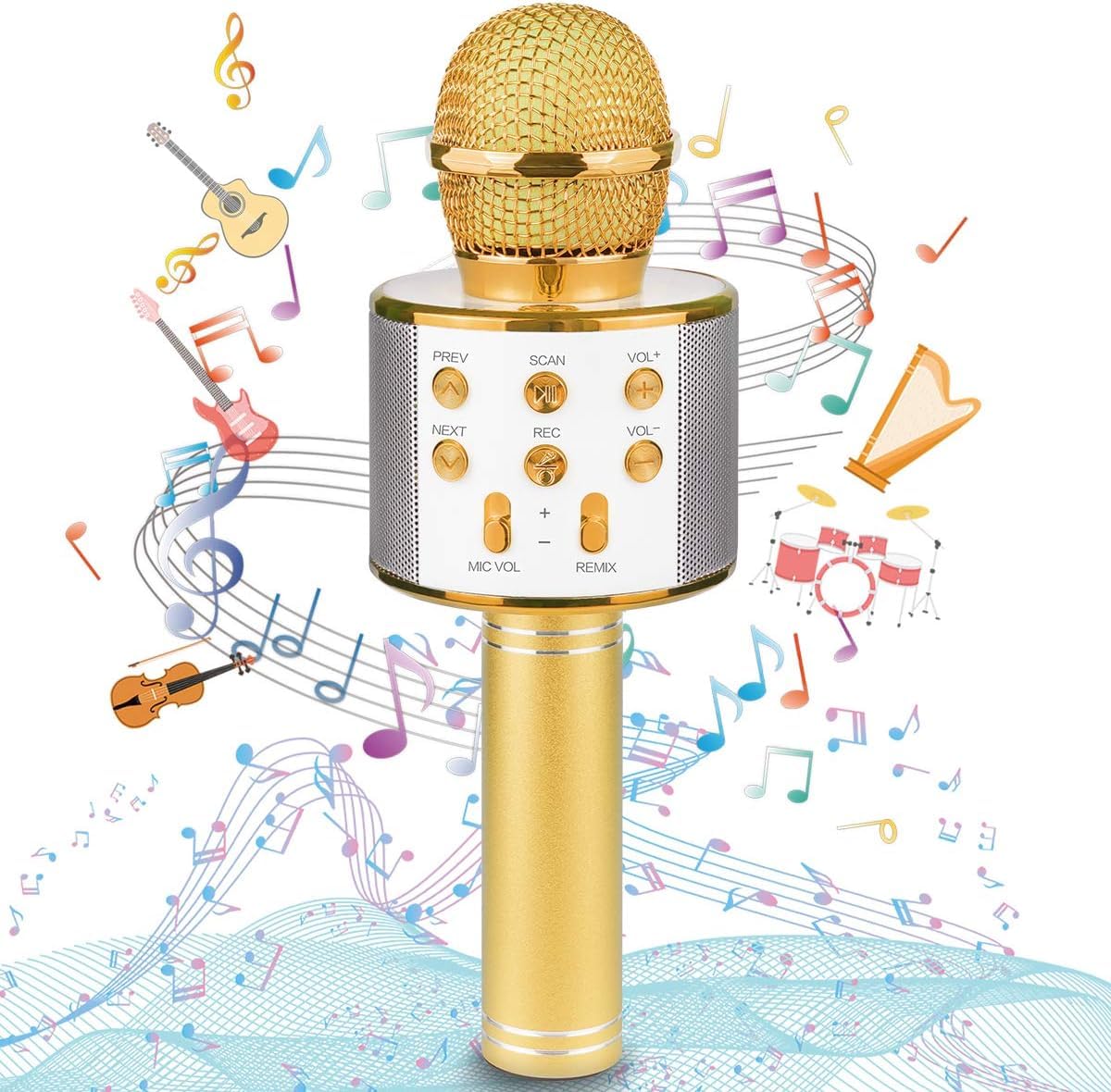 Mahadev Toy Bluetooth Karaoke Wireless Microphone for Kids, Hottest Birthday Presents Toys for 9 10 11 12 Years Old Boys Girl (Gold) (B0D6SL43Z5) Amazon Price History, Amazon Price Tracker