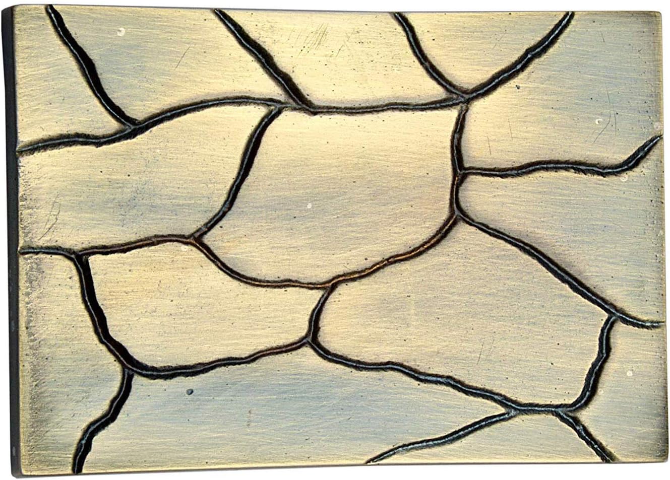 Adonai Hardware 2" "Cracked Brass Wall Tiles- Antique Brass (Supplied as 4 Pieces per Pack)