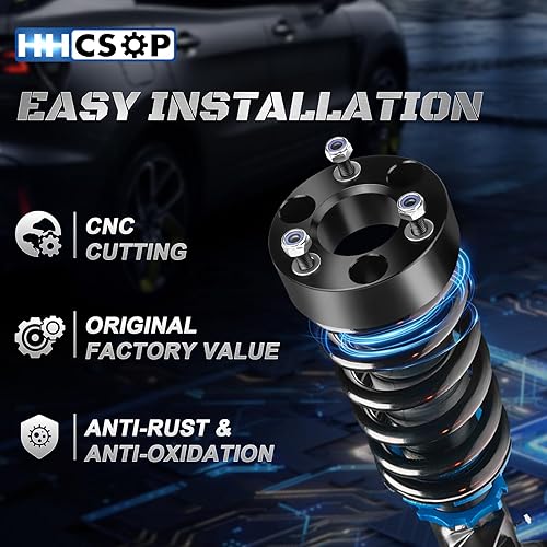Vista 14 de HHCSOP Kit de elevación de nivelación delantera de 2 pulgadas para Dodge Ram 1500 4WD 2006-2023, Dodge Dakota 2WD 4WD 2006-2023, espaciadores