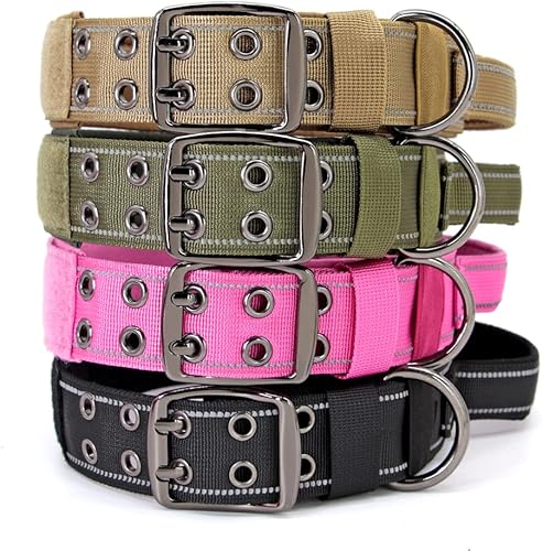 Miniatura 8 de PET ARTIST Collar táctico personalizado para perro collar de perro personalizado con nombre collar táctico reflectante con asa collar de perro