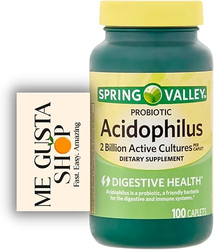 Miniatura 7 de Spring Valley - Suplemento dietético probiótico Acidophilus, 100 unidades (paquete de 01), 100 en total + adhesivo Me Gustas