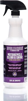 CycleMagic Motorcycle Clean and Shine Motorcycle Cleaner & Conditioner, Chrome Cleaner, Leather Cleaner, Paint | Eliminates Grime, Brake Cleaner, Dirt & Debris 32oz Spray Bottle Save 25%