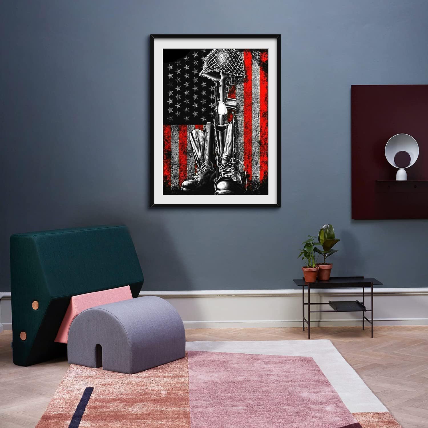 QUITEDEW Diamond Painting Flag, Diamond Art Kits for Adults, Diamond Art Patriotic Perfect for Home Wall Decor 12 x 16 Inch