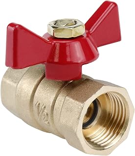 T Tulead Ball Valve Mini Brass Valve Gas Valve Shut off Tool 1/2" NPT Female to Female Valve Fitting