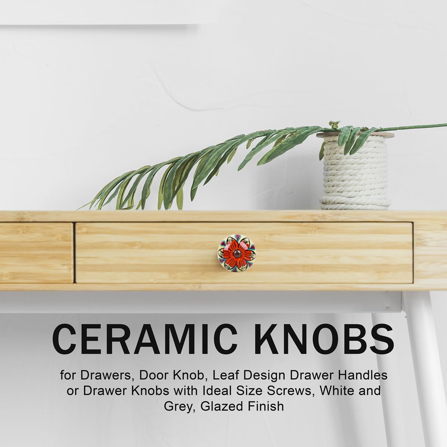 Knobs for Cabinets and Drawers Assorted Ceramic Cupboard Wardrobe Furniture Knob Door Pull Handles for Dresser Kitchen Wardrobes Boho Home Interior Decor -Pack of 20