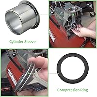 Vista 6 de K-0650 Kit de anillo de cilindro para compresor de aire compatible con cable Craftsman DeVilbiss Porter, reemplaza K-0058 KK-4835 KK-5081