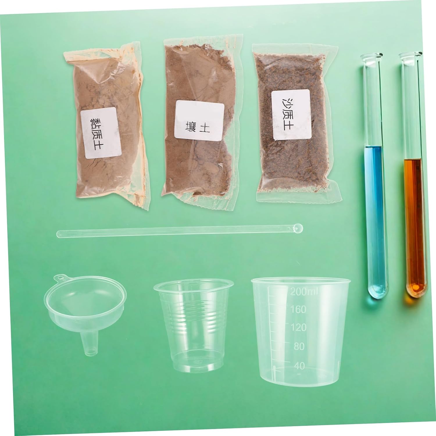 Experiment Soil Sample Set, 2 Sets Soil Testing Kit for Classrooms
