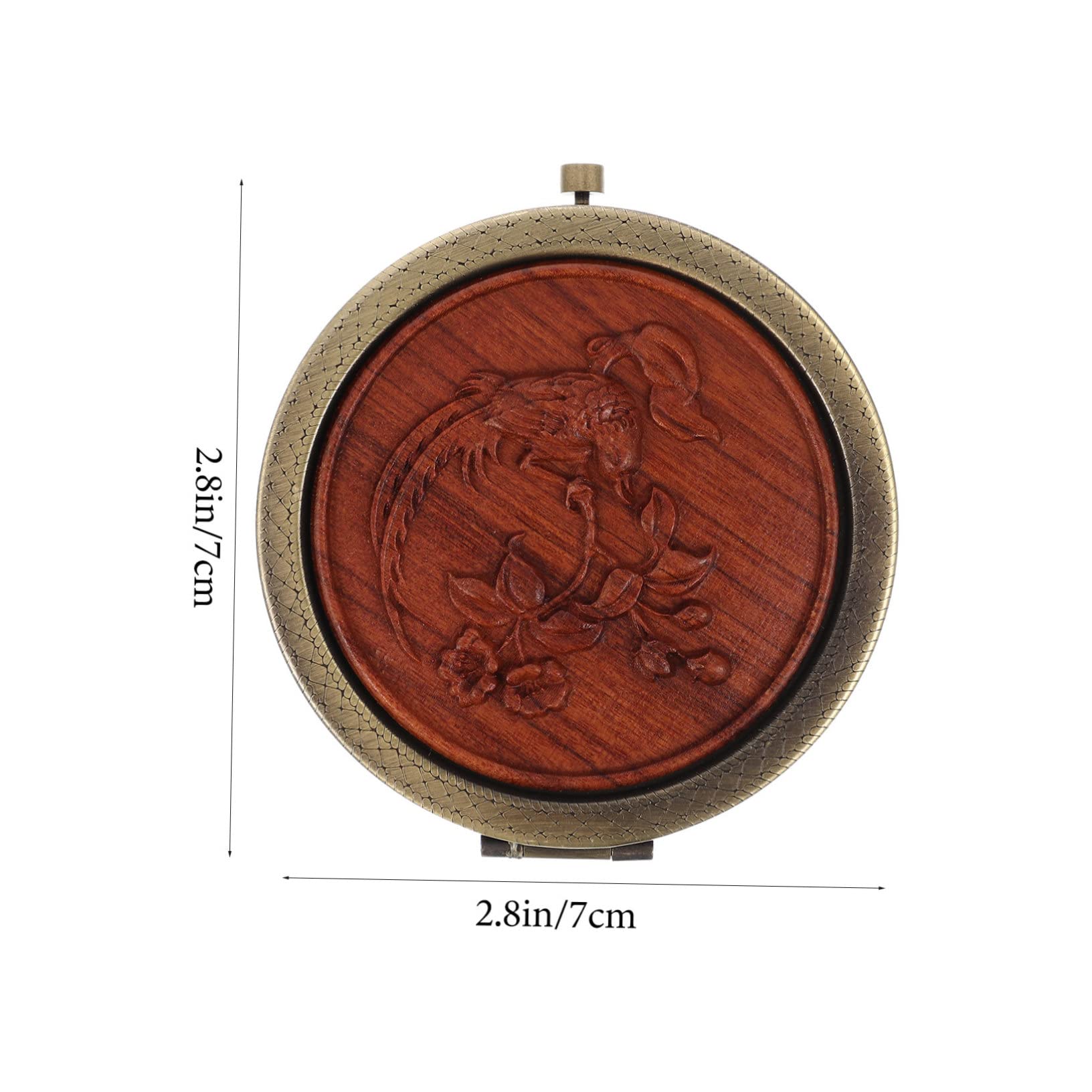 FOMIYES 4-teiliger Doppelseitiger Kosmetikspiegel Klappspiegel Für Damen Tragbarer Schminkspiegel Metallspiegel Reisespiegel Für Mädchen Elegantes Retro-Design Für Besondere Tage
