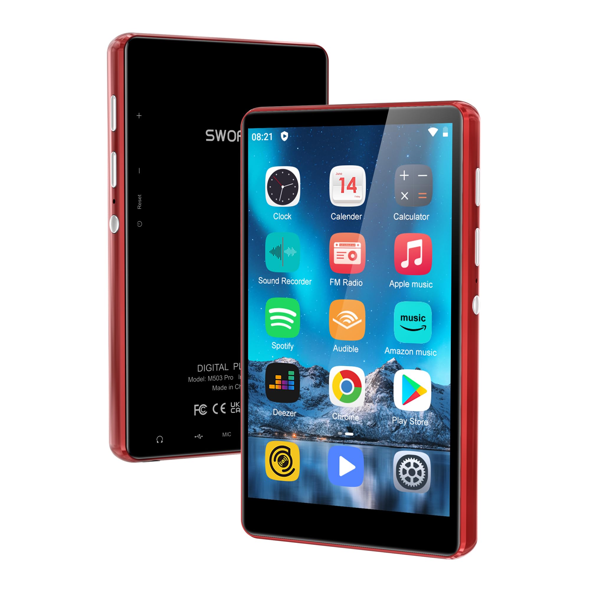 80GB MP3 & MP4 Player with Bluetooth and WiFi, SWOFY M503 Pro Music Player with Spotify,P…