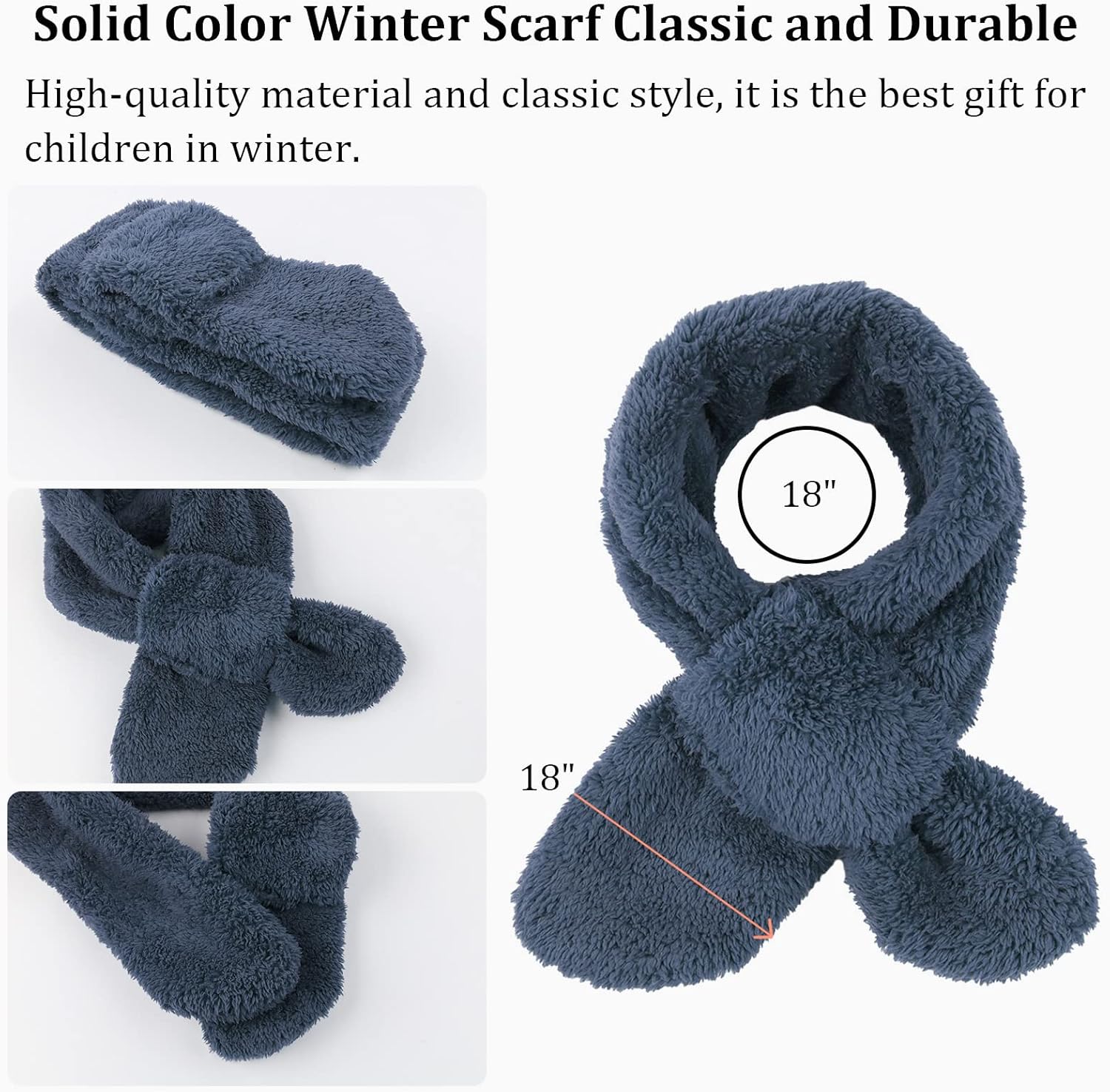 JANGANNSA Fleece Kids Scarf - Warm Winter & Autumn Neck Warmer for Boys & Girls 1-6Y - Image 4