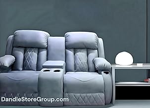 أريكة استرخاء يدوية بمقعدين داندل ريلاكس ماكس مع حوامل أكواب مساحة تخزين وسطية، متوفر بجميع الألوان